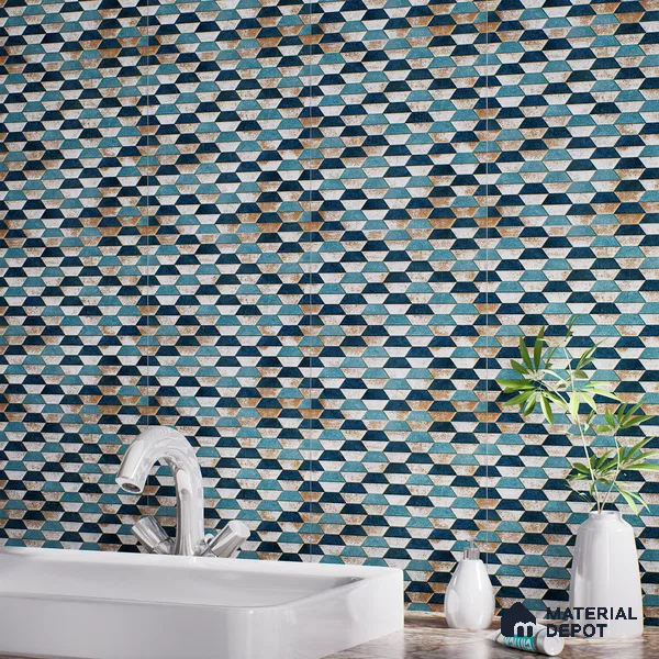 Geometric Wall & Floor Tile TL 07237 Alpi 4001 Granula 1 ft x 1 ft Ceramic Matte Finish - 9 mm  | 2 mm Spacer is Mandatory | Please Expect a Slight Variation of Pattern (Sample)